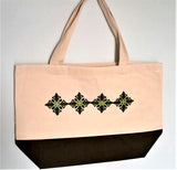 Environmental-Friendly Cotton-Canvas Tote bag with Habesha design