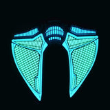 Halloween LED Mask LED Light Up Party Terror Mask Cold Light Halloween Glowing Helmet Fire Festival Party Glowing Dance Custume