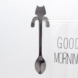 Stainless Steel Cat bear Coffee Spoons Strring Spoon long handle Teaspoon Tea Spoon Dessert scoop Tableware Gold cutlery