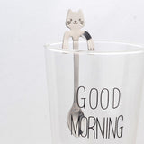 Stainless Steel Cat bear Coffee Spoons Strring Spoon long handle Teaspoon Tea Spoon Dessert scoop Tableware Gold cutlery