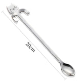 Stainless Steel Cat bear Coffee Spoons Strring Spoon long handle Teaspoon Tea Spoon Dessert scoop Tableware Gold cutlery